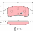 GDB1623 Bremsbelagsatz, Scheibenbremse COTEC GDB1623 Bremsbelagsatz, Scheibenbremse COTEC