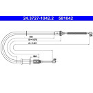 24.3727-1042.2 Seilzug, Feststellbremse 24.3727-1042.2 Seilzug, Feststellbremse