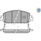 Meyle | Bremsbelagsatz, Scheibenbremse | 025 257 9216/PD