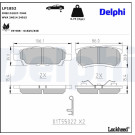 Delphi | Bremsbelagsatz, Scheibenbremse | LP1852