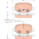 GDB1881 Bremsbelagsatz, Scheibenbremse COTEC GDB1881 Bremsbelagsatz, Scheibenbremse COTEC