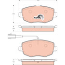 GDB1706 Bremsbelagsatz, Scheibenbremse COTEC GDB1706 Bremsbelagsatz, Scheibenbremse COTEC