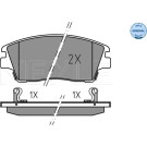 Meyle Bremsbelagsatz, Scheibenbremse MEYLE-ORIGINAL: True to OE 025 223 2917