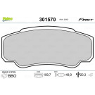 Valeo | Bremsbelagsatz, Scheibenbremse | 301570