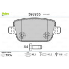 Valeo | Bremsbelagsatz, Scheibenbremse | 598935