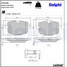 Delphi | Bremsbelagsatz, Scheibenbremse | LP2246 Delphi | Bremsbelagsatz, Scheibenbremse | LP2246