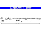 24.3728-3201.2 Seilzug, Kupplungsbetätigung