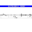 24.3728-2901.2 Seilzug, Kupplungsbetätigung 24.3728-2901.2 Seilzug, Kupplungsbetätigung