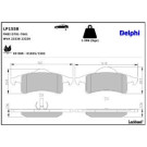 Delphi Bremsbelagsatz, Scheibenbremse LP1558 Delphi Bremsbelagsatz, Scheibenbremse LP1558