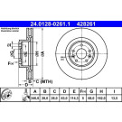 ATE | Bremsscheibe | 24.0128-0261.1