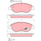GDB1484 Bremsbelagsatz, Scheibenbremse COTEC GDB1484 Bremsbelagsatz, Scheibenbremse COTEC