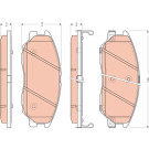 GDB3412 Bremsbelagsatz, Scheibenbremse GDB3412 Bremsbelagsatz, Scheibenbremse