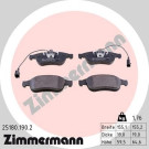 Zimmermann | Bremsbelagsatz, Scheibenbremse | 25180.190.2