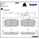 Delphi Bremsbelagsatz, Scheibenbremse LP1776