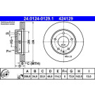 ATE | Bremsscheibe | 24.0124-0129.1