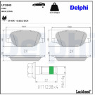 Delphi | Bremsbelagsatz, Scheibenbremse | LP1845