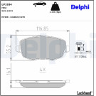 Delphi | Bremsbelagsatz, Scheibenbremse | LP1934