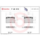 Brembo | Bremsbelagsatz, Scheibenbremse | P A6 012