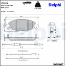 Delphi | Bremsbelagsatz, Scheibenbremse | LP1655 Delphi | Bremsbelagsatz, Scheibenbremse | LP1655