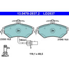Bremsbelagsatz, Scheibenbremse ATE Ceramic 13.0470-2837.2