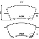 Hella Pagid | Bremsbelagsatz, Scheibenbremse | 8DB 355 012-511