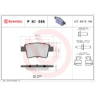 Brembo | Bremsbelagsatz, Scheibenbremse | P 61 085