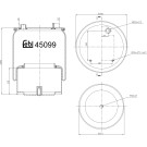 FEBI BILSTEIN 45099 Federbalg, Luftfederung FEBI BILSTEIN 45099 Federbalg, Luftfederung