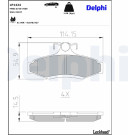 Delphi | Bremsbelagsatz, Scheibenbremse | LP1424