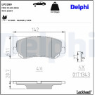 Delphi | Bremsbelagsatz, Scheibenbremse | LP3269 Delphi | Bremsbelagsatz, Scheibenbremse | LP3269