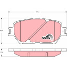 GDB3314 Bremsbelagsatz, Scheibenbremse COTEC GDB3314 Bremsbelagsatz, Scheibenbremse COTEC