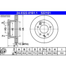 ATE | Bremsscheibe | 24.0322-0161.1