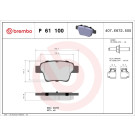 Brembo | Bremsbelagsatz, Scheibenbremse | P 61 100