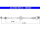 24.3728-1031.2 Seilzug, Kupplungsbetätigung
