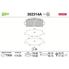 Valeo | Bremsbelagsatz, Scheibenbremse | 302314A
