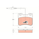 GDB1031 Bremsbelagsatz, Scheibenbremse COTEC GDB1031 Bremsbelagsatz, Scheibenbremse COTEC