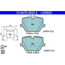 Bremsbelagsatz, Scheibenbremse ATE Ceramic 13.0470-5523.2
