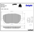 Delphi Bremsbelagsatz, Scheibenbremse LP1711