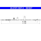 ATE | Seilzug, Feststellbremse | 24.3727-1837.2