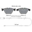 Textar | Bremsbelagsatz, Scheibenbremse | 2331307