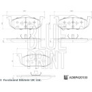 Blue Print | Bremsbelagsatz, Scheibenbremse | ADBP420133 Blue Print | Bremsbelagsatz, Scheibenbremse | ADBP420133