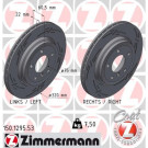 Zimmermann 2 x ZIMMERMANN Bremsscheibe BLACK Z 150.1295.53