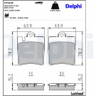Delphi | Bremsbelagsatz, Scheibenbremse | LP1618