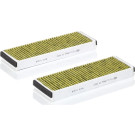 MANN-FILTER FP 3023-2 Innenraumfilter FreciousPlus Aktivkohlefilter mit Polyphenol, antibakteriell, Feinstaubfilter (PM 2.5)