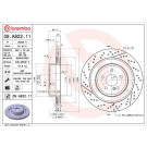 BREMBO 09.A822.11 Bremsscheibe für MERCEDES E-Klasse, CLS, C-Klasse 360x26mm, 5, gelocht, hochgekohlt