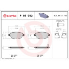 Brembo | Bremsbelagsatz, Scheibenbremse | P 59 052