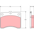 TRW | Bremsbelagsatz, Scheibenbremse | GDB736