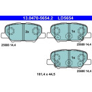 ATE 13.0470-5654.2 Bremsbelagsatz, Scheibenbremse ATE Ceramic ATE 13.0470-5654.2 Bremsbelagsatz, Scheibenbremse ATE Ceramic