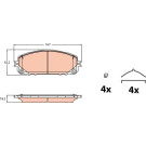 GDB2142 Bremsbelagsatz, Scheibenbremse GDB2142 Bremsbelagsatz, Scheibenbremse