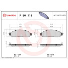 Brembo | Bremsbelagsatz, Scheibenbremse | P 56 118
