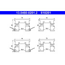 ATE 13.0460-0201.2 Zubehörsatz, Scheibenbremsbelag